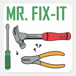 Herr Fix Quadratischer Aufkleber