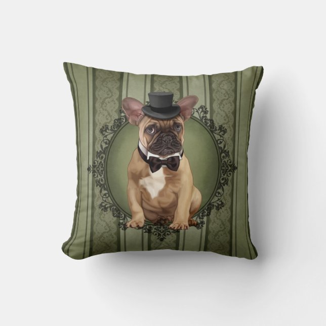 Herr-französische Bulldogge Kissen (Vorderseite)