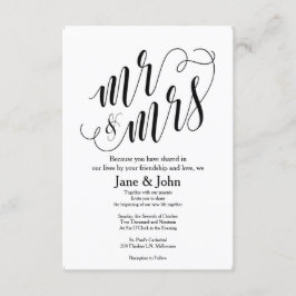 Herr & Frau Basic Wedding Einladungen