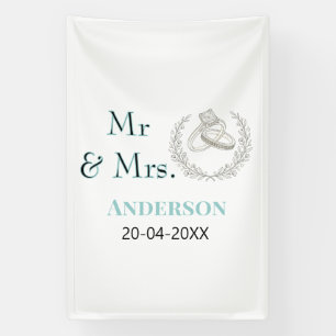 Herr & Frau Familienname Datum Jahr Hochzeitsgesch Banner