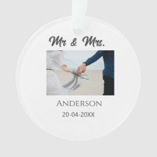 Herr & Frau Familienname Datum Jahr Hochzeitsgesch Ornament