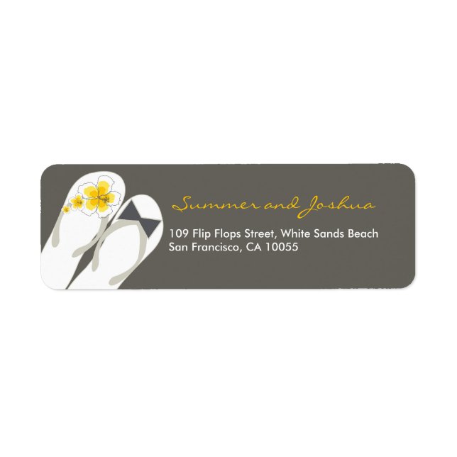 Herr & Frau Flip Flops Beach Hochzeitsplatten (Vorne)