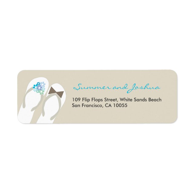 Herr & Frau Flip Flops Beach Hochzeitsplatten (Vorne)