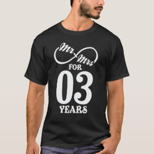Herr & Frau für 3 Jahre 1. Hochzeit T-Shirt
