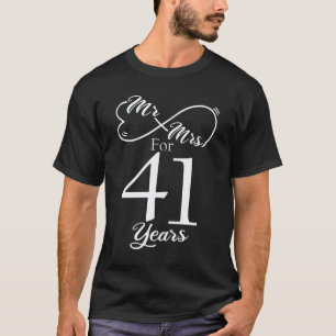 Herr & Frau für 41 Jahre 1. Hochzeitstag T-Shirt