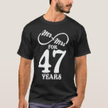Herr & Frau für 47 Jahre 1. Hochzeitstag T-Shirt<br><div class="desc">Großartig dieses Hochzeitstag Matching Outfit für verheirateten Paare,  Männer,  Frauen,  Paare,  Ehefrau,  Ehemann,  Mutter und Papa als Valentingeschenk oder Geburtstag und Weihnachtsgeschenk,  Mutter und Vater's day Gift.</div>