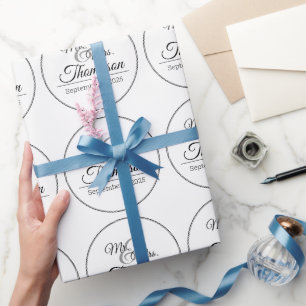 Herr Frau Hochzeitstag Geschenkpapier