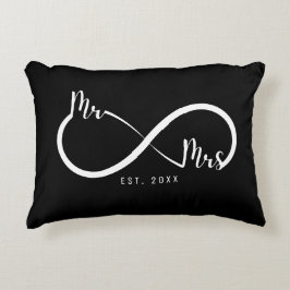 Herr & Frau Infinity Symbol Black Dekokissen