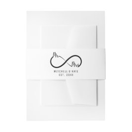 Herr & Frau Infinity Symbol Wedding Einladungsbanderole