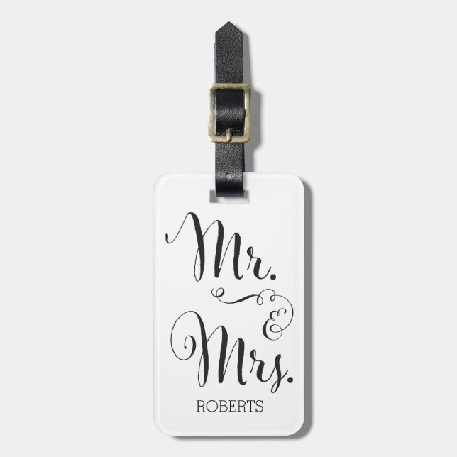 Herr & Frau Luggage Tag Gepäckanhänger (Vorderseite vertikal)