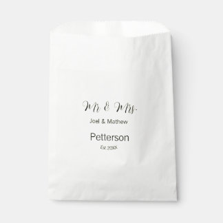 Herr & Frau Name seit Jahr Hochzeitspaar einfach g Geschenktütchen