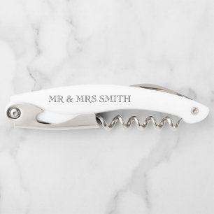 Herr & Frau NAME Wedding DATE Classic Gastgeschenk Kellnermesser