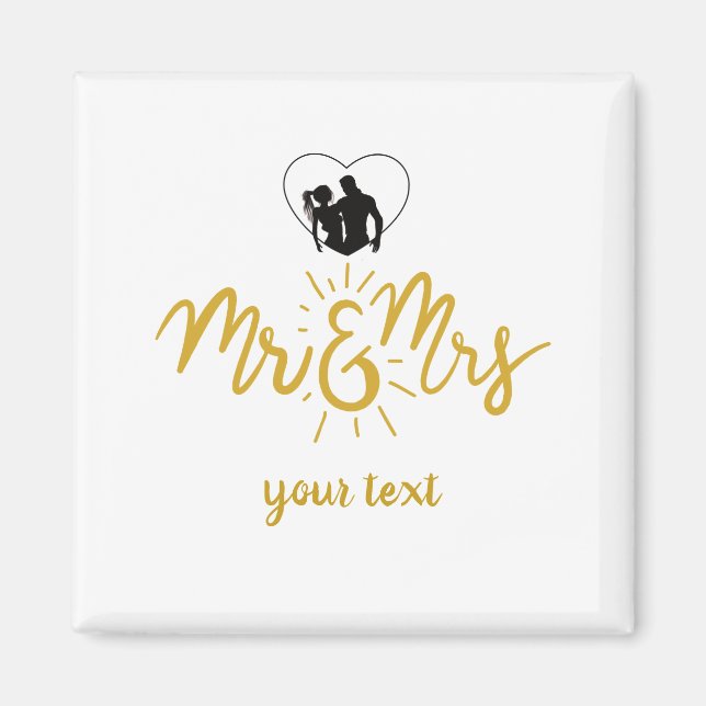Herr & Frau Newly Wed Magnet (Vorne)
