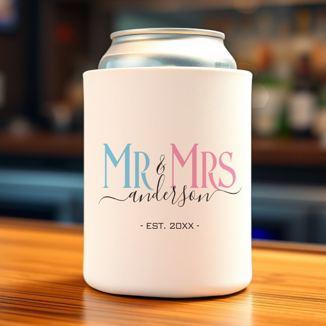 Herr & Frau Newlywed Gastgeschenk Hochzeit Vielen  Dosenkühler (Von Creator hochgeladen)