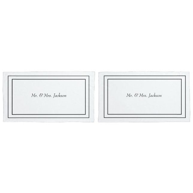 Herr & Frau Pillowcases Kissenbezug (Vorderseite-Set)