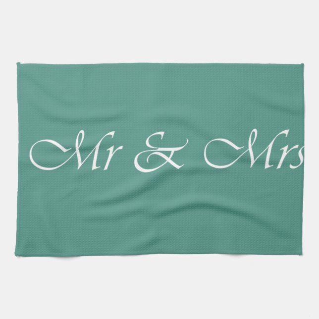 Herr & Frau Typografie Geschirrtuch (Horizontal)