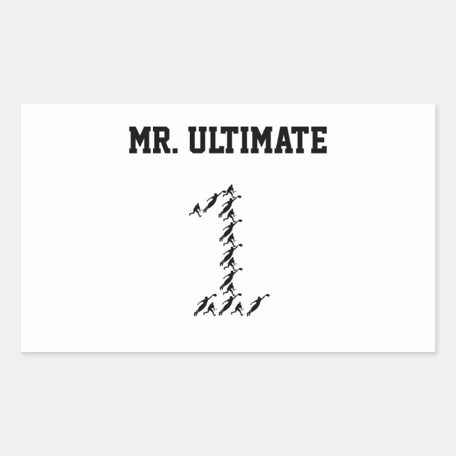 Herr/Frau Ultimate Rechteckiger Aufkleber (Vorderseite)