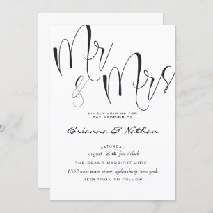 Herr & Frau Wedding Einladung