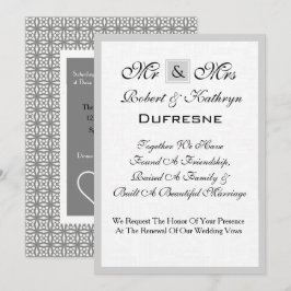 Herr & Frau Wedding Vow Renewal Einladung