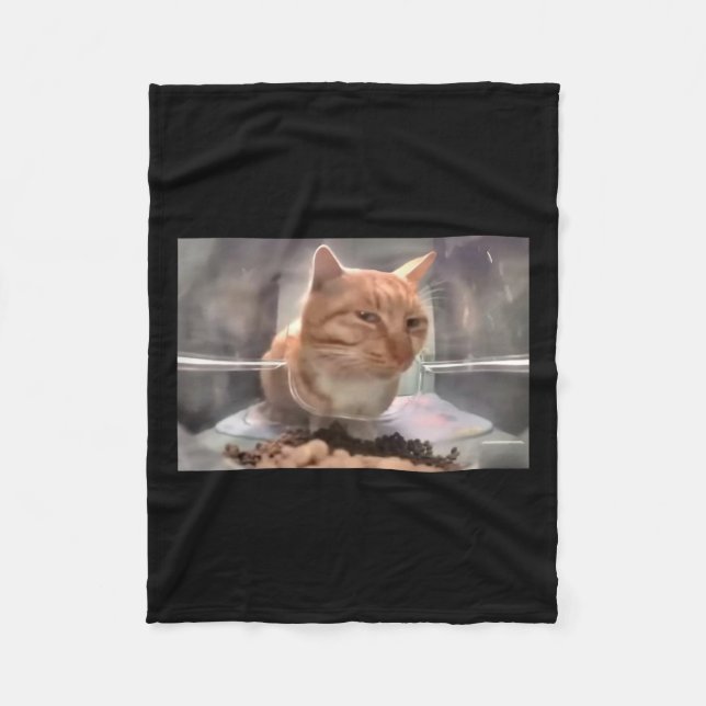 Herr Fresh Cat Meme Side Eye Cat Fleecedecke (Vorderseite)