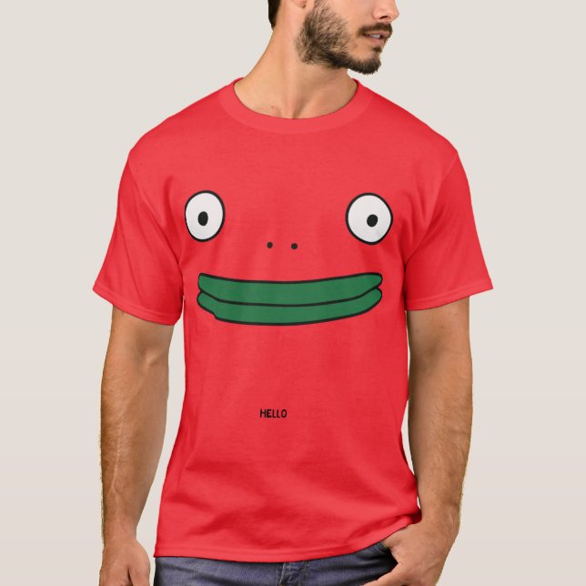 Herr Frosch mit Hallo-Junge T-Shirt (Vorderseite)