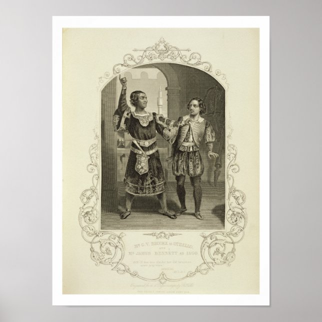 Herr G. V. Brooke als Othello und James Bennett al Poster (Vorne)