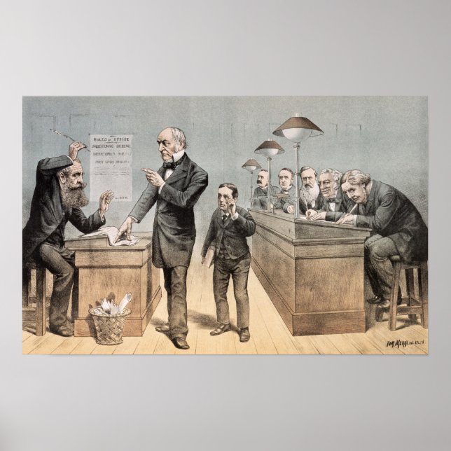 Herr Gladstone und seine Mitarbeiter Poster (Vorne)