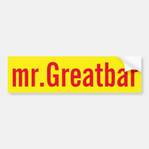 Herr Greatbar Autoaufkleber