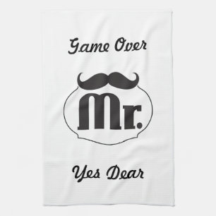 Herr Groom Mustache Küchentuch