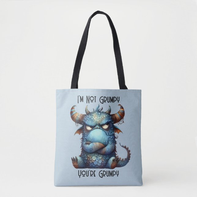 Herr Grumpy Monster Tote Bag Tasche (Vorderseite)