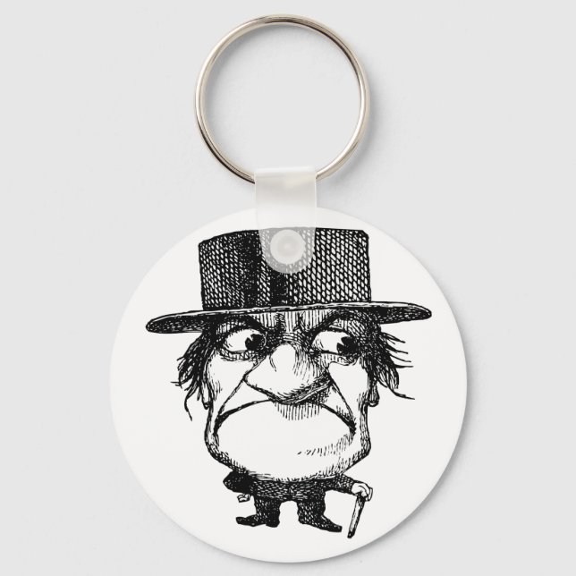 Herr Grumpyhead Schlüsselanhänger (Vorderseite)