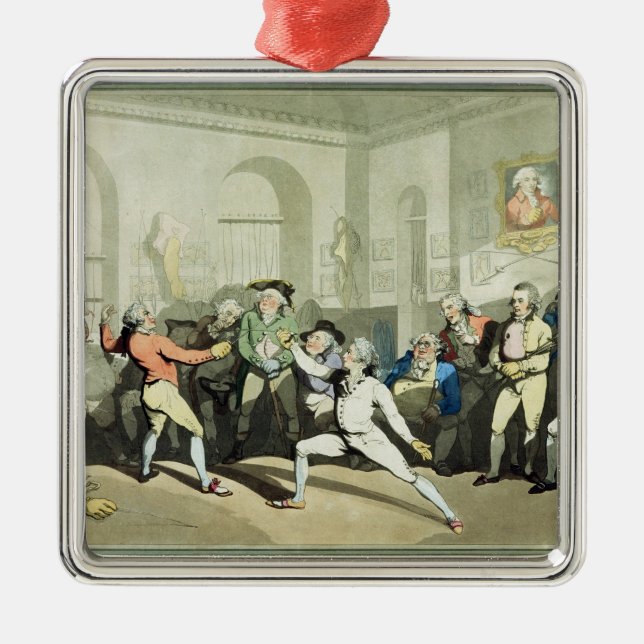 Herr H Angelo Fencing Academy, graviert von Silbernes Ornament (Vorne)