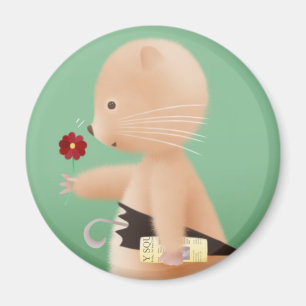 Herr Hamster geht zu arbeiten Magnet