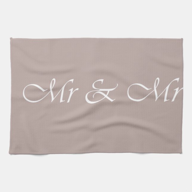 Herr & Herr Typografy Beige Handtuch (Horizontal)
