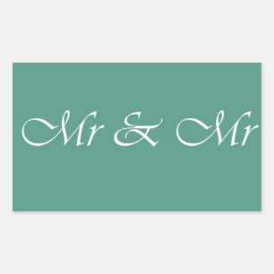 Herr & Herr Typografy Rechteckiger Aufkleber