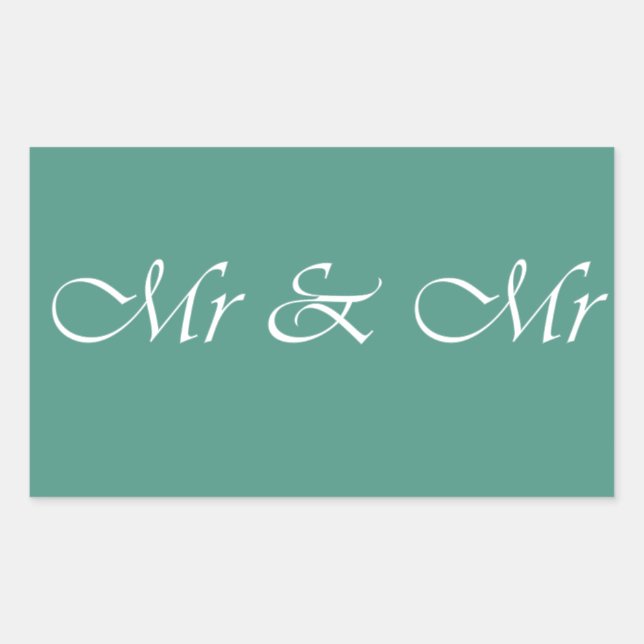 Herr & Herr Typografy Rechteckiger Aufkleber (Vorderseite)