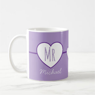 Herr Herz Lila Kaffeetasse