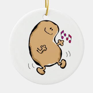 Herr Human Bean Doing The Jiggy Keramik Ornament