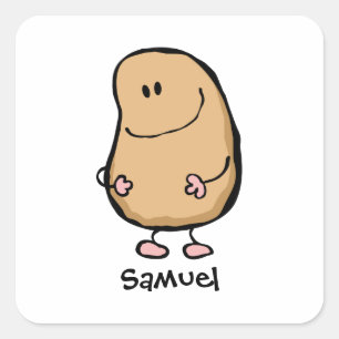 Herr Human Bean Quadratischer Aufkleber