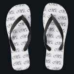 Herr Husband Groom His Hers Weds eben Flip Flops<br><div class="desc">Herr und Frau Husband Wife His Hers Weds eben auf einem kundenspezifischen Set von umdrehen Reinfälle, um zu tragen oder zu teilen. Stickereientwürfe, die Sie leicht personifizieren können, sind in einer Auswahl der populären Farbwahlen verfügbar. Verwenden Sie die Verbindung "fragen dieses Designers", um mit uns mit Ihren speziellen Entwurfsanträgen in...</div>