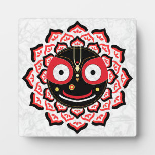 Herr Jagannath Gesicht Chakra Hindu-Gottheit Fotoplatte