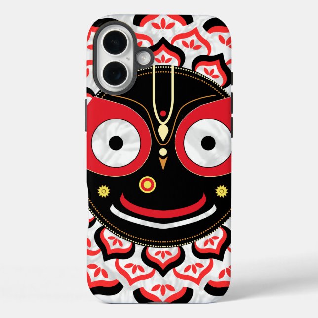 Herr Jagannath Gesicht Chakra Hindu-Gottheit iPhone 16 Plus Hülle (Rückseite)