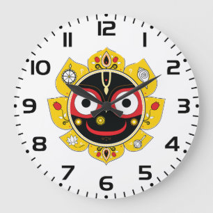 Herr Jagannath Gesicht Hindu-Gottheit Spiritualitä Große Wanduhr