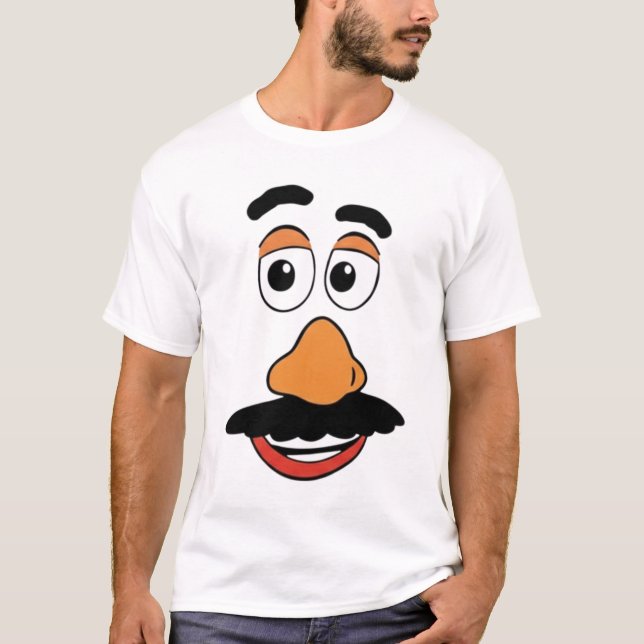 Herr Kartoffel Lustiges Cartoon-Gesicht  T-Shirt (Vorderseite)
