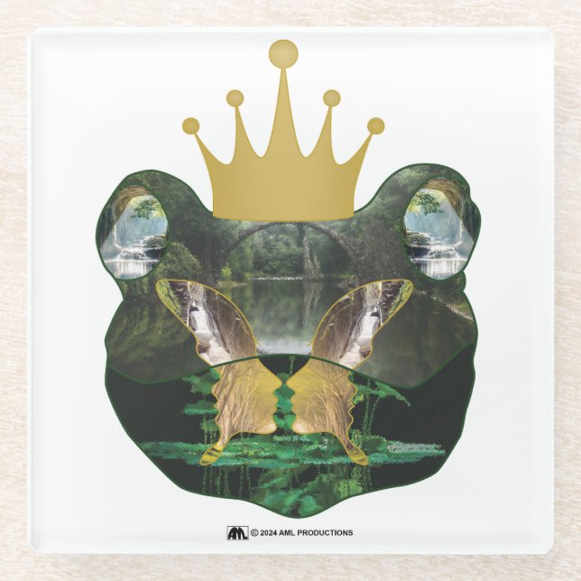 Herr "KING" TOAD MATTIERT GLAS VERSION 22 Glasuntersetzer (Vorderseite)