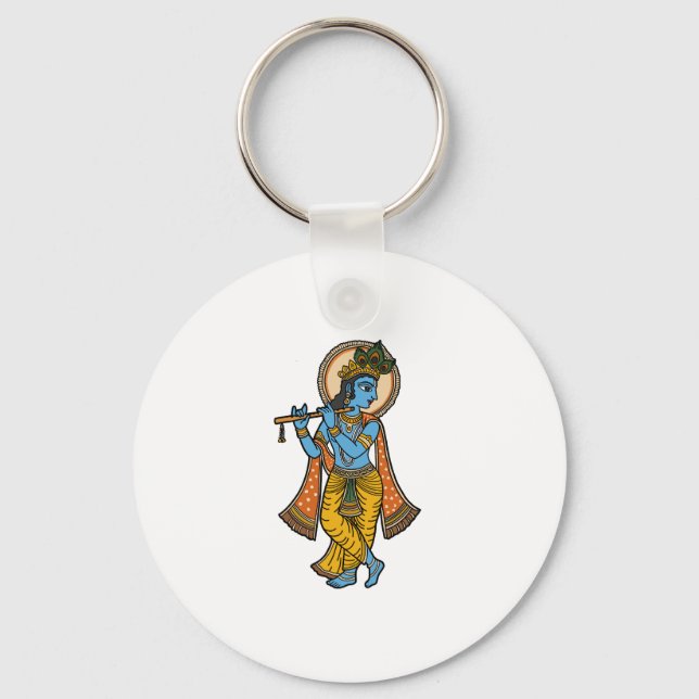 Herr Krishna Schlüsselanhänger (Vorderseite)