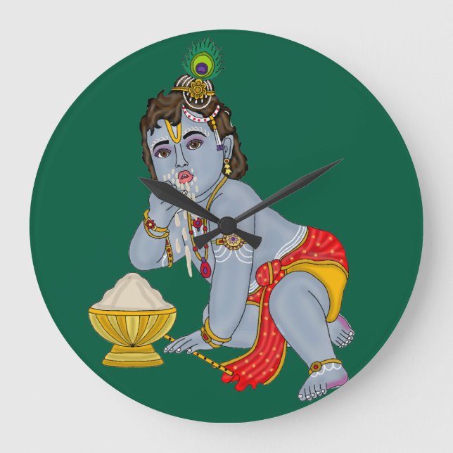 Herr Krishna Wanduhr (Vorderseite)