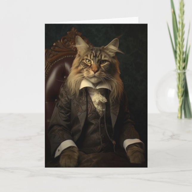 Herr Lover, Lover Cat Grußkarte Karte (Vorderseite)