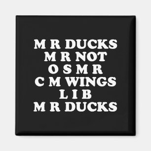 Herr M R Enten T, Lustiger Entenliebhaber, Wasserv Magnet