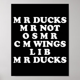 Herr M R Enten T, Lustiger Entenliebhaber, Wasserv Poster